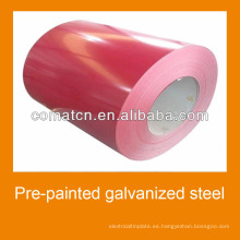 PPGI / Prepainted acero galvanizado / prepintado galvalume bobinas de acero con precios competitivos